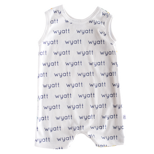 Personalized Tank Romper - surf boards 