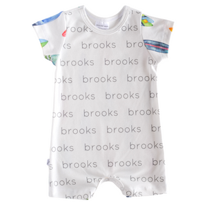 Personalized Shorts Romper - surf boards 