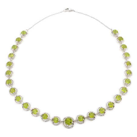 White Gold Natural Peridot Gemstone & Diamond Pendant Details about   NEW Solid 14K Yellow 