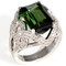 Size 6 1/2; Green Tourmaline center stone 7.00 cts; Diamonds 0.77 cts - details below