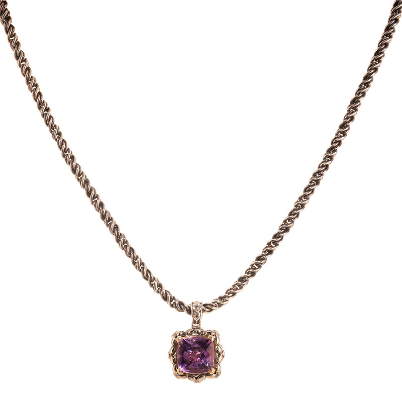 Amethyst Pendant Necklace | 18 kt 
