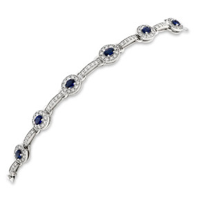 7 1/4 inches in length; Sapphires 6.12 cts; Diamonds 5.51 cts - details below