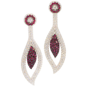 Rubies 2.10 cts; Near Colorless Diamonds 5.24 cts - details below