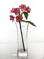 flared cylindric glass vase H28cm