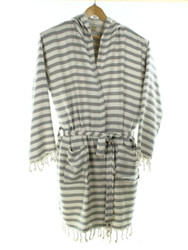 CHEVRON beachrobe bathrobe gray