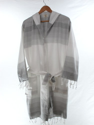 TANGO beachrobe bathrobe gray hooded