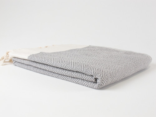 Diamond Turkish Towel Gray