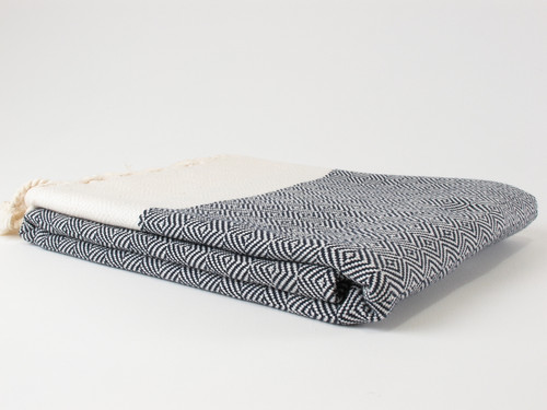 Diamond Turkish Towel Black