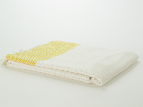 Herringbone Turkish Towel Yellow