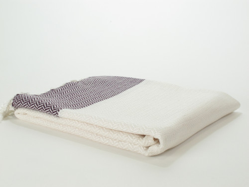 Herringbone Turkish Towel Burgundy