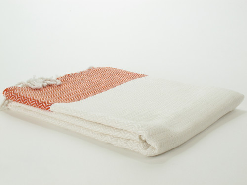 Herringbone Turkish Towel Peshtemal Mahogany