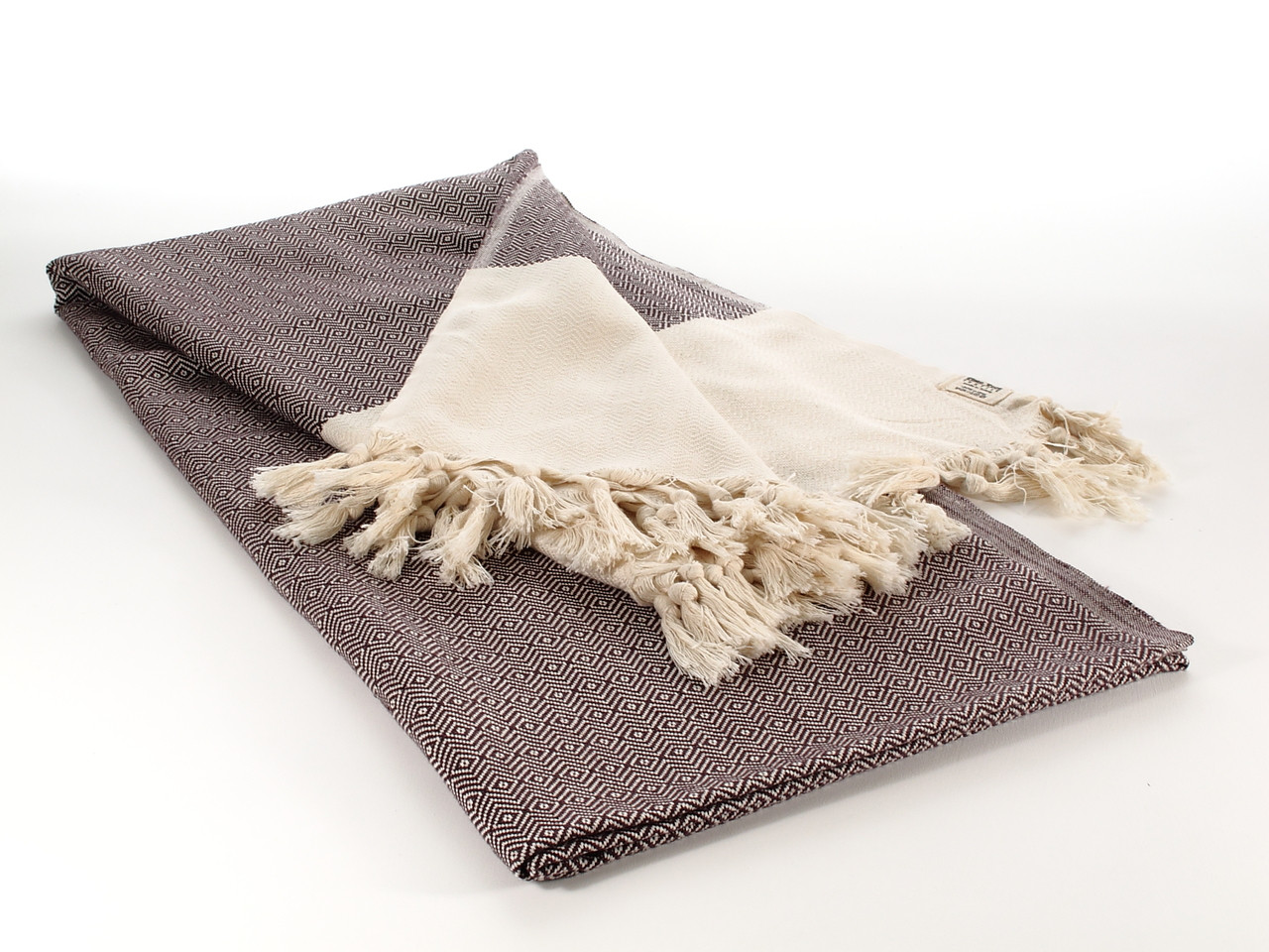 Diamond Throw, Blanket, Brown panora