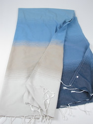 Aqua Turkish towel navy