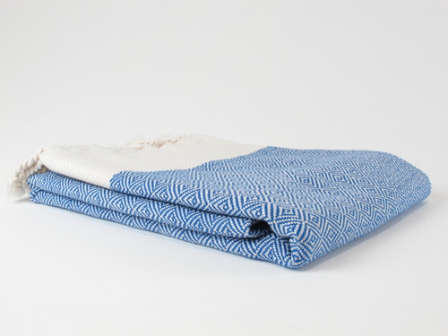 Diamond Turkish Towel Navy Blue