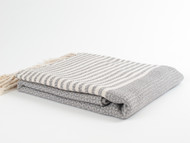 BASKET WEAVE Turkish Towel Gray