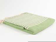 BASKET WEAVE Turkish Towel Green