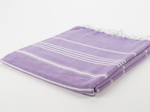 Classic Turkish Towel Peshtemal Purple