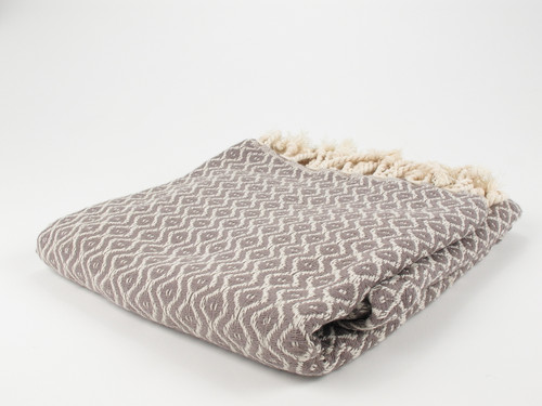 Teardrop Turkish Towel Peshtemal Gray