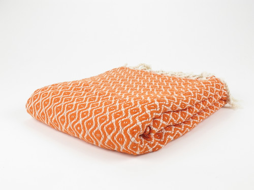 Teardrop Turkish Towel Peshtemal Orange