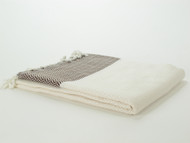 Herringbone Turkish Towel Peshtemal Brown