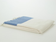 Herringbone Turkish Towel Peshtemal Royal Blue