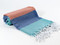 Carnival Turkish Towel Peshtemal Turquoise-Navy-Orange
