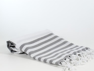 Lily Turkish Towel Peshtemal, Gray