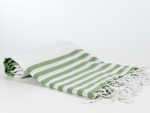 Lily Turkish Towel Peshtemal, Green