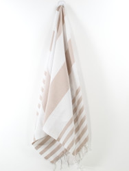 Lily Turkish Hand Towel, Tea Towel, Headwrap, Beige