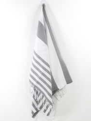 Lily Turkish Hand Towel, Tea Towel, Headwrap, Gray