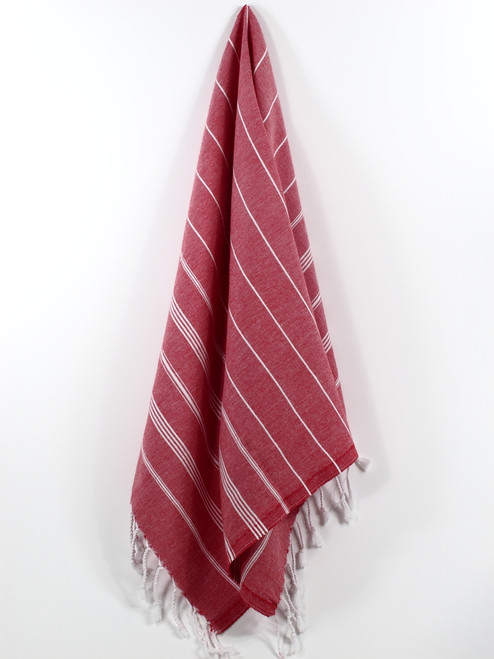 Classic Turkish Hand Towel, Tea Towel, Headwrap, Red