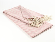 Waves Turkish Towel, Peshtemal, Pink