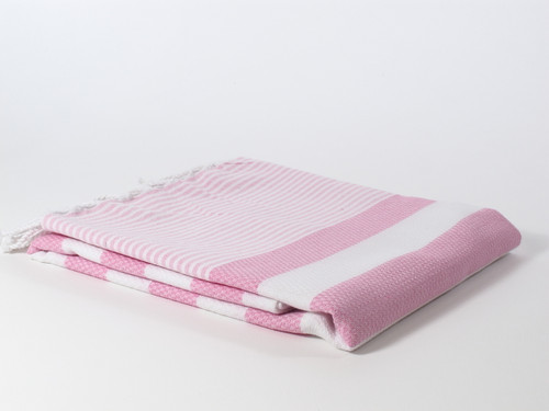 Coral Turkish Towel, Peshtemal, Pink