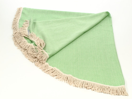 Diamond Round Turkish Towel, Peshtemal, Green