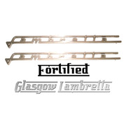 Lambretta s3 Li/TV/SX CHROME SIDE PANEL BADGE SET by FORTIFIED (Original spec)