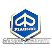 Vespa PX / PK / T5 Scooter PIAGGIO LOGO CLIP-IN HORNCAST HEX BADGE