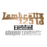 Lambretta LD 125 CHROME LEGSHIELD BADGE by FORTIFIED (Original spec)