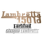 Lambretta LD 150 CHROME LEGSHIELD BADGE by FORTIFIED (Original spec)