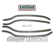 FORTIFIED Lambretta Series 1 & 2 Li / TV GREY REAR FLOOR RUNNER STRIPS + FIXINGS