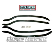 FORTIFIED Lambretta Series 1 & 2 Li / TV BLACK REAR FLOOR RUNNER STRIPS + FIXINGS