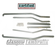 FORTIFIED Lambretta Series 3 Li, TV, Special, SX GREY REAR FLOOR RUNNER STRIPS + FIXINGS