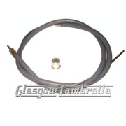 Lambretta s1, s2 & s3 GREY REAR BRAKE CABLE + FERRULE / TOP HAT Li/SX/TV/GP/Special