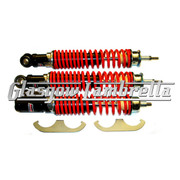 Carbone Italian Quality Vespa GT, GTS, GTV RED & BLACK FRONT / REAR SHOCK ABSORBER SET