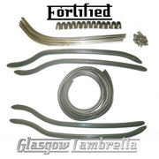 FORTIFIED Lambretta Series 1 & 2 Li / TV COMPLETE GREY FLOOR KIT + FIXINGS