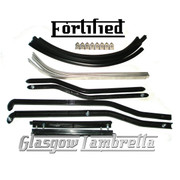 FORTIFIED Lambretta Series 3 COMPLETE BLACK FLOOR KIT + FIXINGS Li, TV, SX & Special