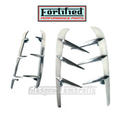 FORTIFIED Lambretta Series 3 POLISHED SIDE PANEL FLASH SET SX 125/150, TV 175, Li Special