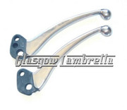 Lambretta Series 3 & GP POLISHED BALL END CLUTCH & BRAKE LEVER SET Li, TV, SX Special