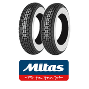 Mitas B13 Whitewall 350 x 8 Set of 2 for Vespa Sportique, Super, VBB, Douglas