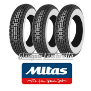 MITAS B13 400 x 8 Whitewall Set of 3 for Lambretta LD, D, LC etc 
