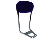 Lambretta Series 2, 3 & GP POLISHED STAINLESS STEEL BACKREST with BLUE PAD Li, TV, SX, Special
